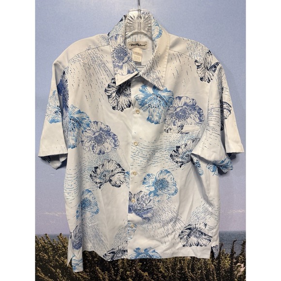 Tori Richard Other - 1970s Vintage Tori Richard Polyester Mens Hawaiian Floral Pocket Shirt LG USA